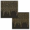 Creative Converting Gold Beading Beverage Napkin, 3 Ply, 24 Ct Solid Color Tableware