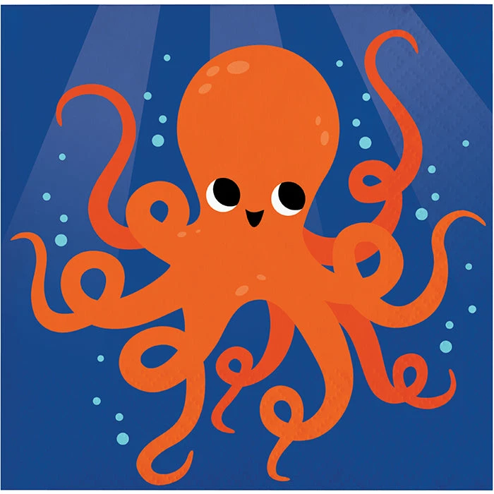 Creative Converting Ocean Celebration Beverage Napkins 16ct Kids Birthday Party Themes