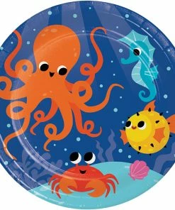 Creative Converting Kids Birthday Party Themes Ocean Celebration Dinner Plate 8ct