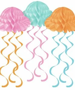 Creative Converting Narwhal Party Hanging Tissue Jellyfish 3ct Kids Birthday Party Themes
