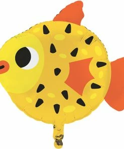 Creative Converting Ocean Celebration Metallic Balloon Pufferfish Shaped Kids Birthday Party Themes