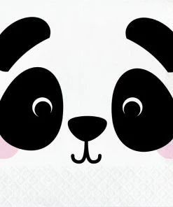 Creative Converting Animal Faces Luncheon Napkin, Panda 16ct Kids Birthday Party Themes