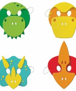 Creative Converting Boy Dino Party Foam Masks 4ct