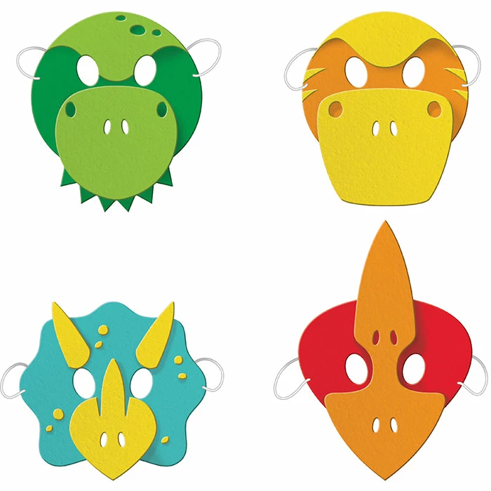 Creative Converting Boy Dino Party Foam Masks 4ct
