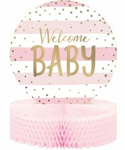 Creative Converting 1st Birthday Party Themes Pink Gold Celebration Centerpiece Hc Shaped, Foil