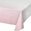 Creative Converting Pink Gold Celebration Paper Tablecover 54" X 102"