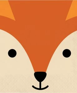 Creative Converting Animal Faces Luncheon Napkin, Fox 16ct