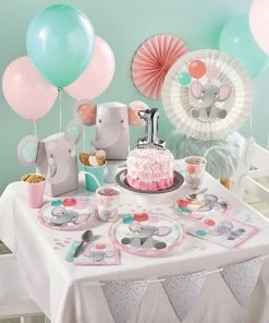 Creative Converting Kids Birthday Party Themes Enchanting Elephants Girl Paper Tablecover 54
