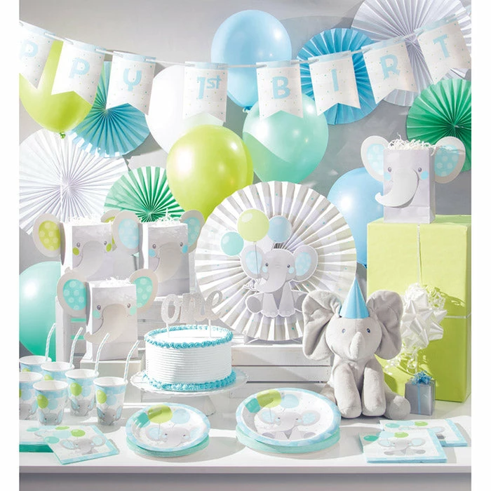 Creative Converting Kids Birthday Party Themes Enchanting Elephants Boy Dessert Plate 8ct