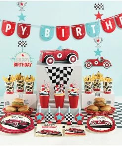 Creative Converting Kids Birthday Party Themes Vintage Race Car Metallic Balloon 33.83