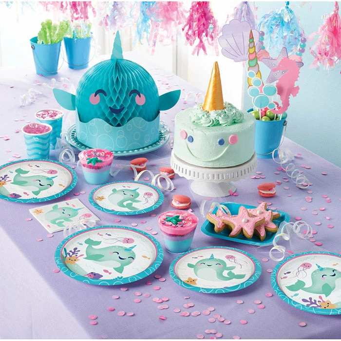 Creative Converting Kids Birthday Party Themes Narwhal Party Dessert Plate 8ct