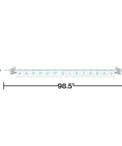 Creative Converting Enchanting Elephants Boy Shaped Banner With Ribbon & Stickers, Diy