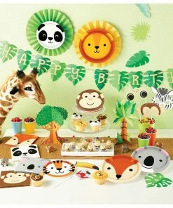 Creative Converting Animal Faces Dessert Plate, Lion 8ct Kids Birthday Party Themes