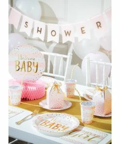 Creative Converting 1st Birthday Party Themes Pink Gold Celebration Centerpiece Hc Shaped, Foil