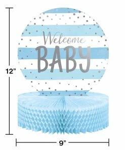 Creative Converting Blue Silver Celebration Centerpiece Hc Shaped, Foil 1st Birthday Party Themes