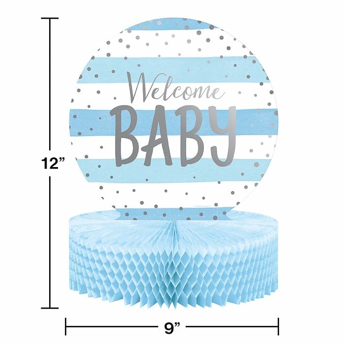 Creative Converting Blue Silver Celebration Centerpiece Hc Shaped, Foil 1st Birthday Party Themes