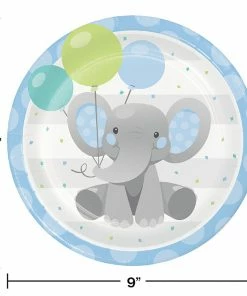 Creative Converting Kids Birthday Party Themes Enchanting Elephants Boy Dinner Plate 8ct