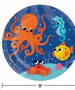 Creative Converting Kids Birthday Party Themes Ocean Celebration Dinner Plate 8ct