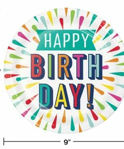 Creative Converting Birthday Burst Paper Plates 8ct