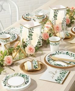 Creative Converting Eucalyptus Greens Beverage Napkins 16ct Bridal And Wedding Tableware Themes