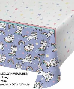 Creative Converting Sassy Caticorn Paper Tablecover 54