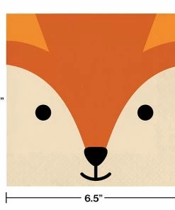 Creative Converting Animal Faces Luncheon Napkin, Fox 16ct
