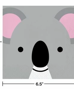 Creative Converting Kids Birthday Party Themes Animal Faces Luncheon Napkin, Koala 16ct