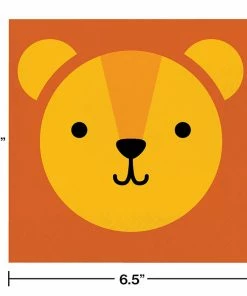 Creative Converting Animal Faces Luncheon Napkin, Lion 16ct Kids Birthday Party Themes