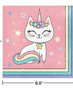 Creative Converting Sassy Caticorn Luncheon Napkin 16ct