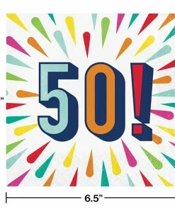 Creative Converting Birthday Burst Luncheon Napkin, 50 16ct