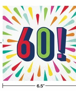 Creative Converting Birthday Burst Luncheon Napkin, 60 16ct Kids Birthday Party Themes