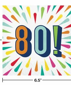 Creative Converting Kids Birthday Party Themes Birthday Burst Luncheon Napkin, 80 16ct