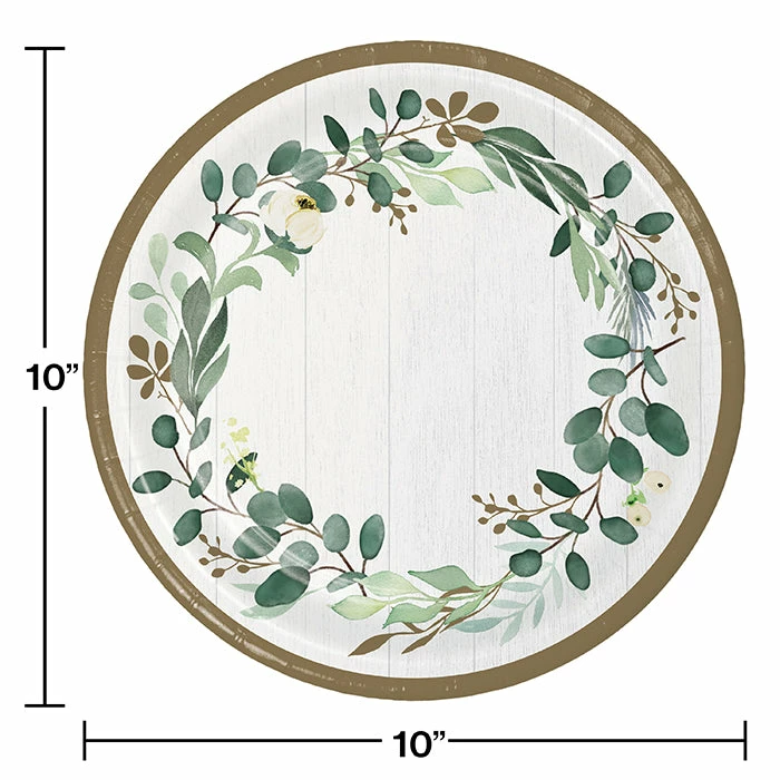 Creative Converting Eucalyptus Greens Banquet Plates 8ct Bridal And Wedding Tableware Themes