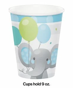 Creative Converting Kids Birthday Party Themes Enchanting Elephants Boy Hot/Cold Cups 9Oz. 8ct