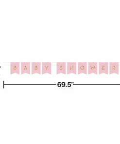 Creative Converting Pink Gold Celebration Shaped Banner With Ribbon & Stickers, Diy