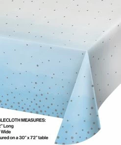 Creative Converting 1st Birthday Party Themes Blue Silver Celebration Paper Tablecover 54" X 102"