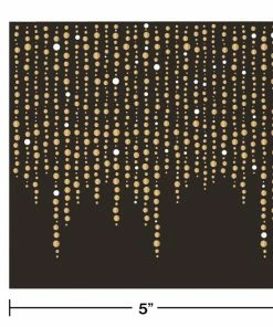 Creative Converting Gold Beading Beverage Napkin, 3 Ply, 24 Ct Solid Color Tableware