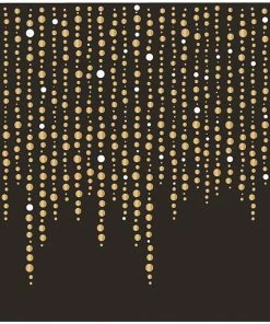 Creative Converting Gold Beading Beverage Napkin, 3 Ply, 24 Ct Solid Color Tableware