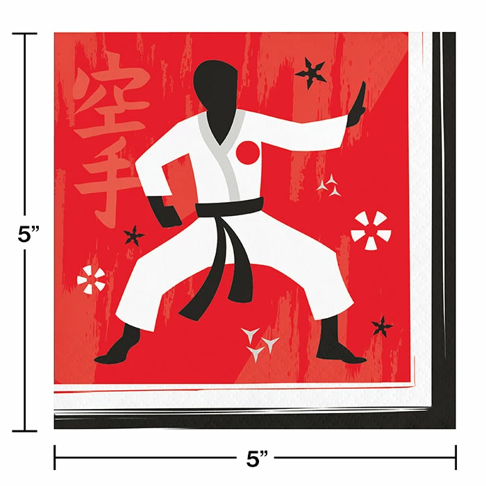 Creative Converting Kids Birthday Party Themes Karate Party Beverage Napkins 16ct