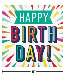 Creative Converting Birthday Burst Beverage Napkins 16ct Kids Birthday Party Themes