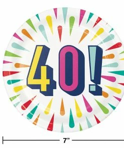 Creative Converting Birthday Burst Dessert Plate, 40 8ct Kids Birthday Party Themes