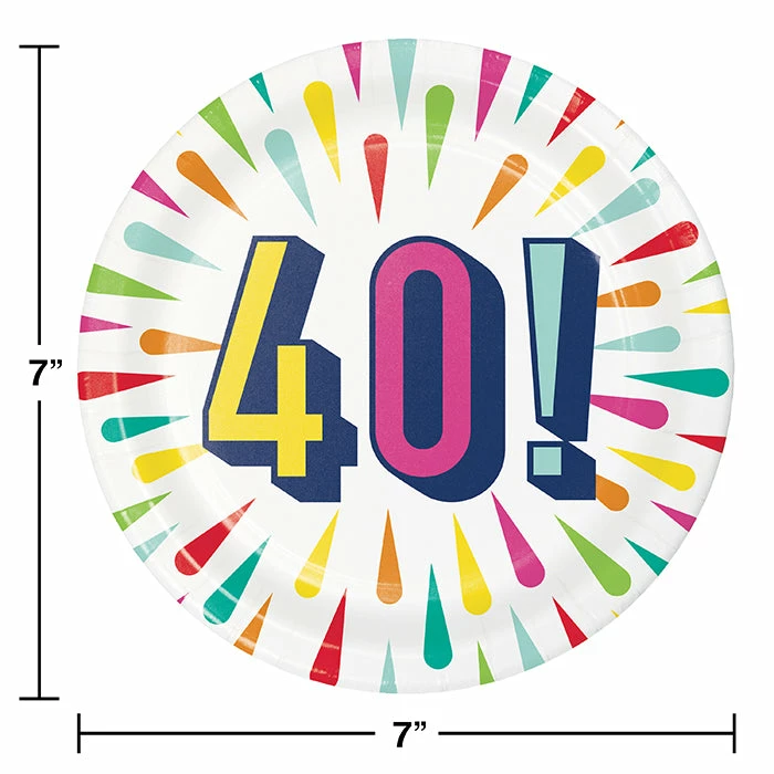 Creative Converting Birthday Burst Dessert Plate, 40 8ct Kids Birthday Party Themes