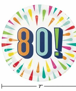 Creative Converting Birthday Burst Dessert Plate, 80 8ct Kids Birthday Party Themes