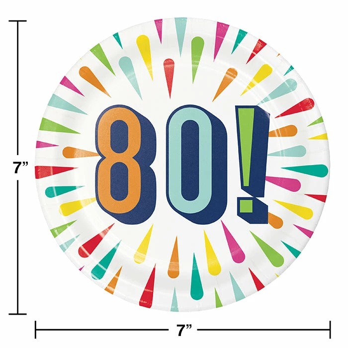Creative Converting Birthday Burst Dessert Plate, 80 8ct Kids Birthday Party Themes