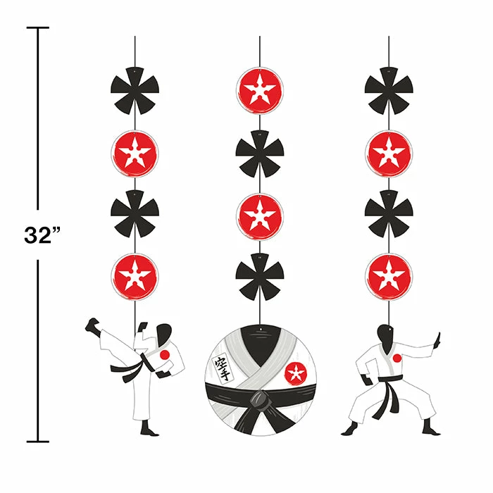 Creative Converting Karate Party Hanging Cutouts 3ct
