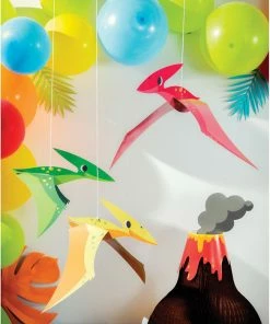 Creative Converting Boy Dino Party Hanging Cutouts 3D 3ct