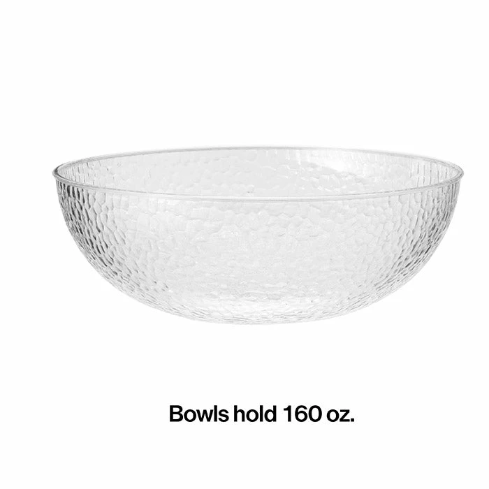 Creative Converting 5.2 Qt Clear Pebble Bowl Themed Tableware