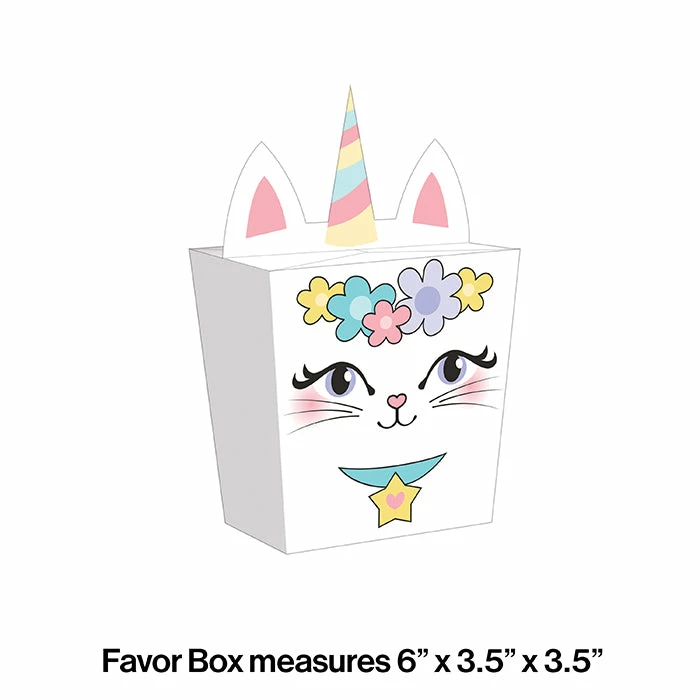 Creative Converting Sassy Caticorn Favor Box 8ct