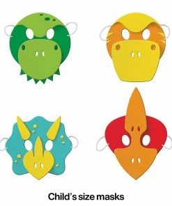 Creative Converting Boy Dino Party Foam Masks 4ct