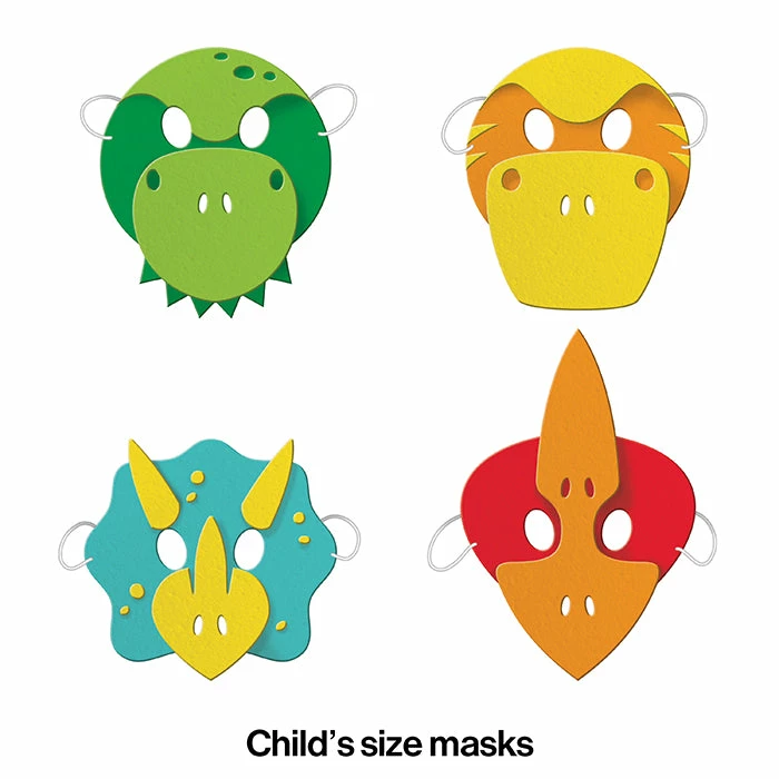 Creative Converting Boy Dino Party Foam Masks 4ct